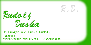 rudolf duska business card